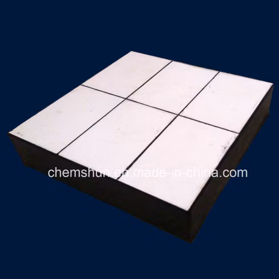 Spezielle Verschleißauskleidung aus Aluminiumoxid-Keramik-Verbundwerkstoff mit Gummirücken als Verschleißausrüstung für den Kohlebergbau